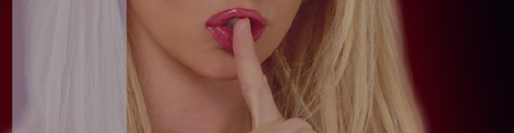 Blonde Phone Sex Girl Puts Finger over her blowjob lips